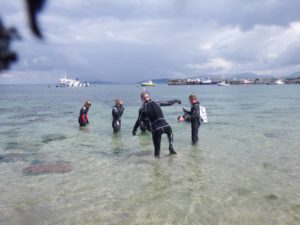kids snorkelling at Clare Island beach
